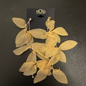 Long flower earrings